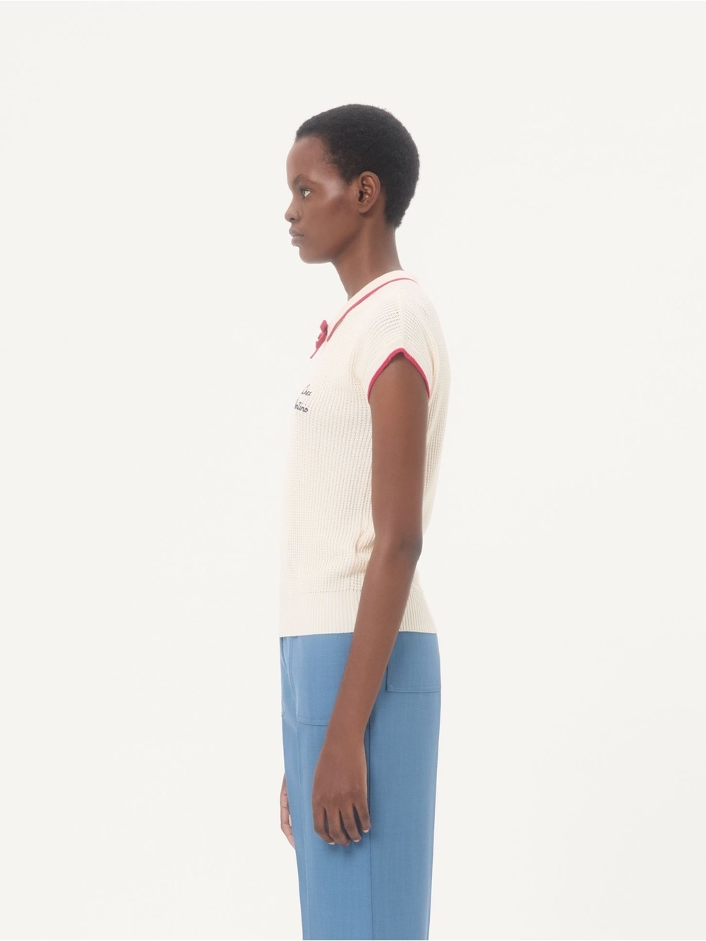 Valentino Garavani Chez Valentino Cotton Bow Knit Top XS NWT Italy - Picture 5 of 13